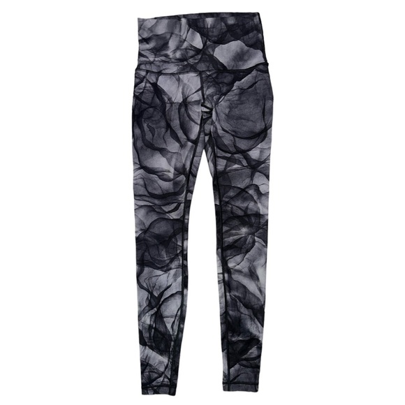 Lululemon Wunder Under Pant High Rise Leggings Midnight Tulle Multi Black Sz 6 - Picture 4 of 11